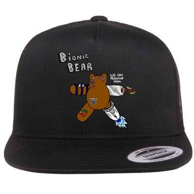 Bionic Bear We Can Rebuilt Him Flatbill Hat