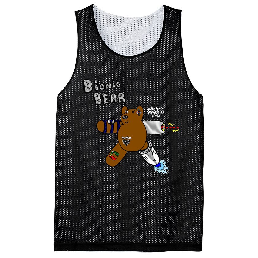 Bionic Bear We Can Rebuilt Him Mesh Reversible Basketball Jersey Tank