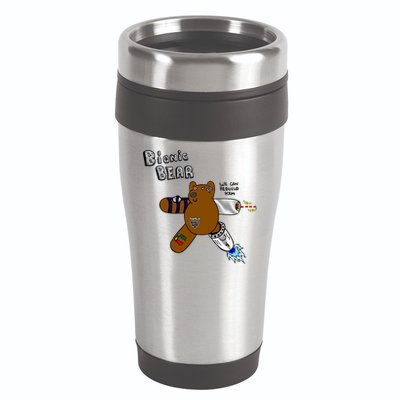 Bionic Bear We Can Rebuilt Him 16oz Travel Tumbler