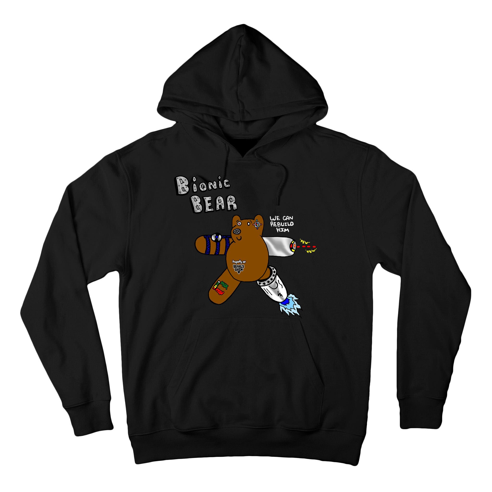 Bionic Bear We Can Rebuilt Him Tall Hoodie