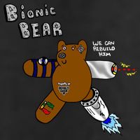 Bionic Bear We Can Rebuilt Him Golf Towel