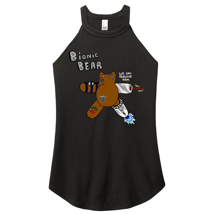Bionic Bear We Can Rebuilt Him Women's Perfect Tri Rocker Tank