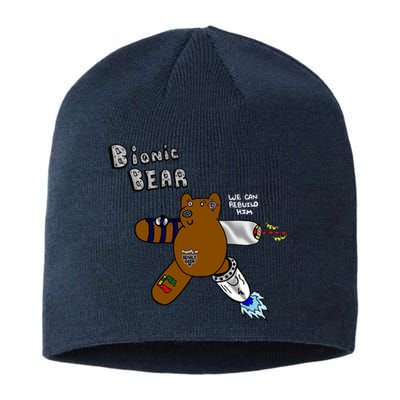 Bionic Bear We Can Rebuilt Him Sustainable Beanie