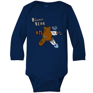 Bionic Bear We Can Rebuilt Him Baby Long Sleeve Bodysuit