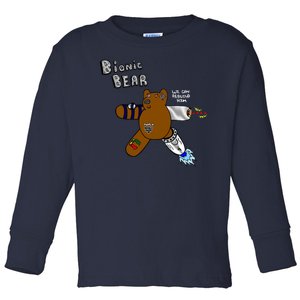 Bionic Bear We Can Rebuilt Him Toddler Long Sleeve Shirt