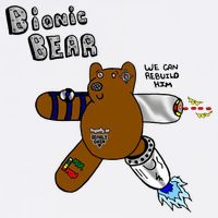 Bionic Bear We Can Rebuilt Him Garment-Dyed Sweatshirt