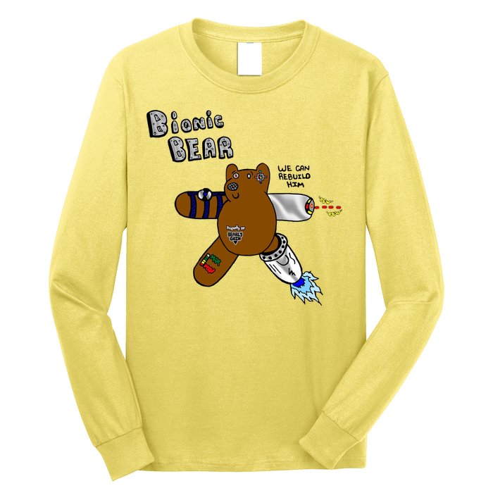 Bionic Bear We Can Rebuilt Him Long Sleeve Shirt