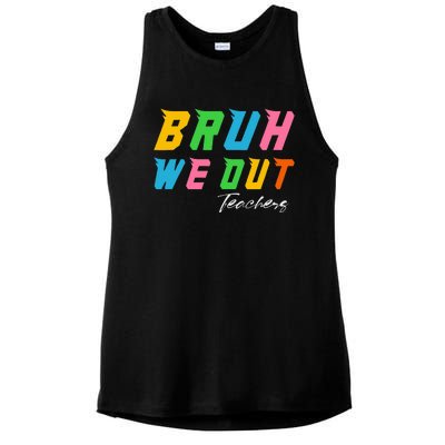 Bye Bruh We Out End Of School Ladies PosiCharge Tri-Blend Wicking Tank