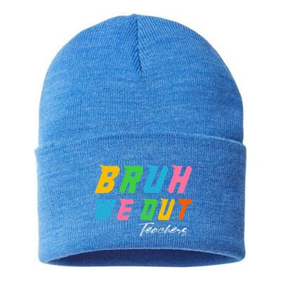 Bye Bruh We Out End Of School Sustainable Knit Beanie
