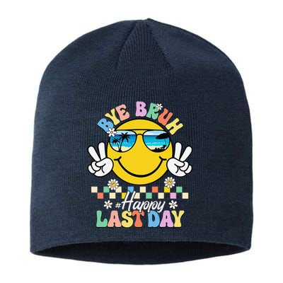 Bye Bruh We Out Happy Last Day Of School Teacher Summer Sustainable Beanie