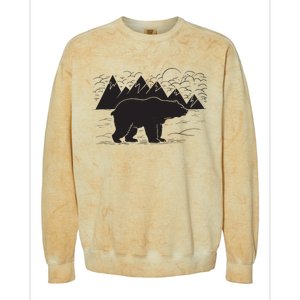 Black Bear Wildlife Animal Wilderness Graphic Colorblast Crewneck Sweatshirt