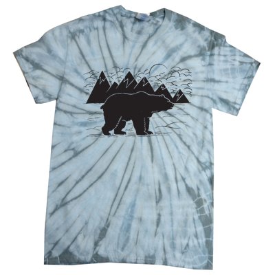 Black Bear Wildlife Animal Wilderness Graphic Tie-Dye T-Shirt