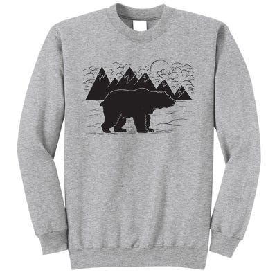 Black Bear Wildlife Animal Wilderness Graphic Tall Sweatshirt