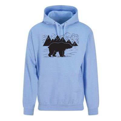 Black Bear Wildlife Animal Wilderness Graphic Unisex Surf Hoodie