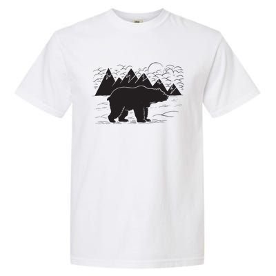 Black Bear Wildlife Animal Wilderness Graphic Garment-Dyed Heavyweight T-Shirt