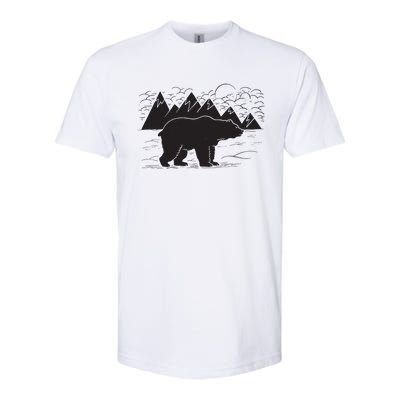 Black Bear Wildlife Animal Wilderness Graphic Softstyle CVC T-Shirt