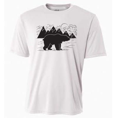 Black Bear Wildlife Animal Wilderness Graphic Cooling Performance Crew T-Shirt