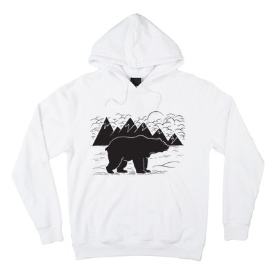 Black Bear Wildlife Animal Wilderness Graphic Hoodie