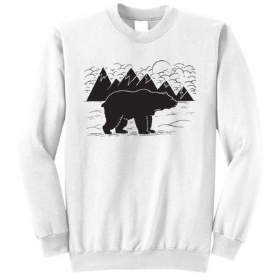 Black Bear Wildlife Animal Wilderness Graphic Sweatshirt