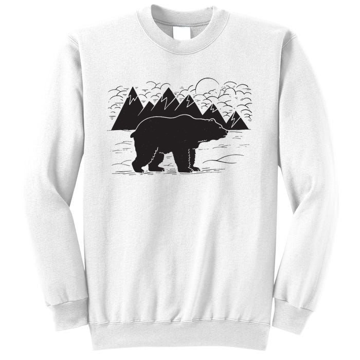 Black Bear Wildlife Animal Wilderness Graphic Sweatshirt