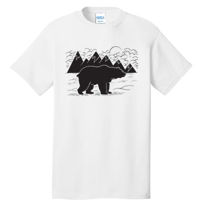 Black Bear Wildlife Animal Wilderness Graphic Tall T-Shirt