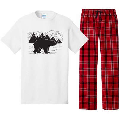 Black Bear Wildlife Animal Wilderness Graphic Pajama Set