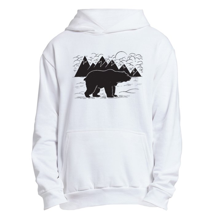 Black Bear Wildlife Animal Wilderness Graphic Urban Pullover Hoodie