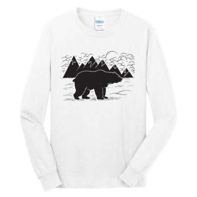 Black Bear Wildlife Animal Wilderness Graphic Tall Long Sleeve T-Shirt