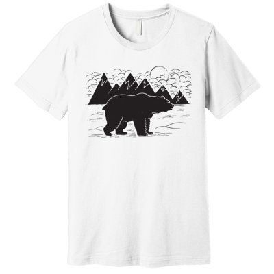 Black Bear Wildlife Animal Wilderness Graphic Premium T-Shirt