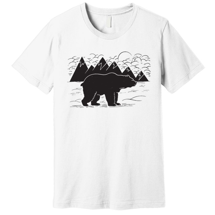 Black Bear Wildlife Animal Wilderness Graphic Premium T-Shirt