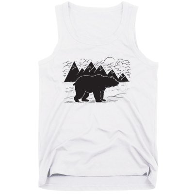 Black Bear Wildlife Animal Wilderness Graphic Tank Top