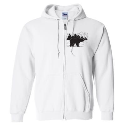 Black Bear Wildlife Animal Wilderness Graphic Full Zip Hoodie