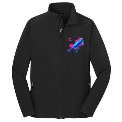 Baseball Bat With Sprinkles Drip Gift Core Soft Shell Jacket