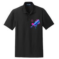 Baseball Bat With Sprinkles Drip Gift Dry Zone Grid Polo