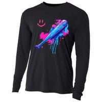 Baseball Bat With Sprinkles Drip Gift Cooling Performance Long Sleeve Crew