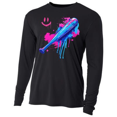 Baseball Bat With Sprinkles Drip Gift Cooling Performance Long Sleeve Crew