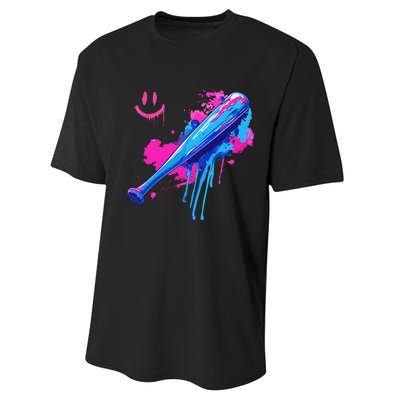 Baseball Bat With Sprinkles Drip Gift Performance Sprint T-Shirt