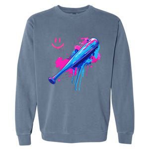 Baseball Bat With Sprinkles Drip Gift Garment-Dyed Sweatshirt