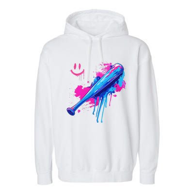 Baseball Bat With Sprinkles Drip Gift Garment-Dyed Fleece Hoodie