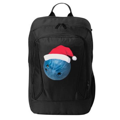 Bowling Ball With Christmas Hat Christmas Bowling Funny Gift City Backpack