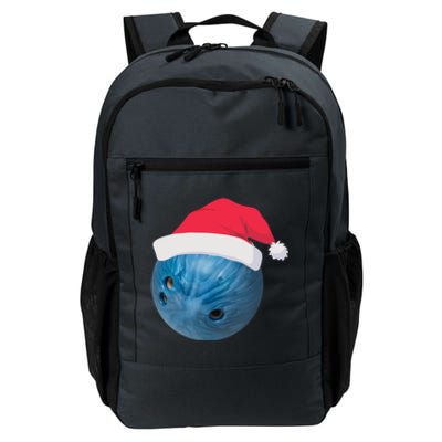 Bowling Ball With Christmas Hat Christmas Bowling Funny Gift Daily Commute Backpack