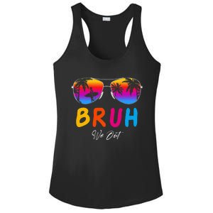 Bye Bruh We Out End Of School Rainbow Ladies PosiCharge Competitor Racerback Tank