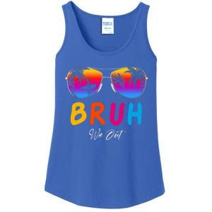 Bye Bruh We Out End Of School Rainbow Ladies Essential Tank