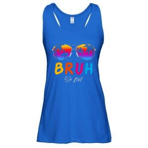 Bye Bruh We Out End Of School Rainbow Ladies Essential Flowy Tank