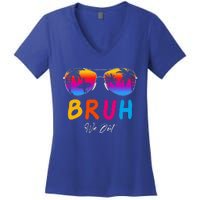 Bye Bruh We Out End Of School Rainbow Women's V-Neck T-Shirt