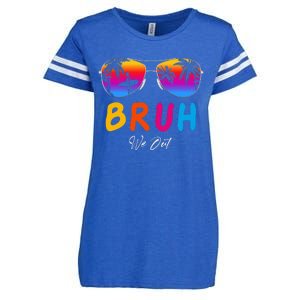 Bye Bruh We Out End Of School Rainbow Enza Ladies Jersey Football T-Shirt