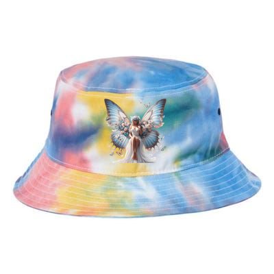 Beautiful Butterfly Wings Angel Rainbow Butterflies Gift Tie Dye Newport Bucket Hat