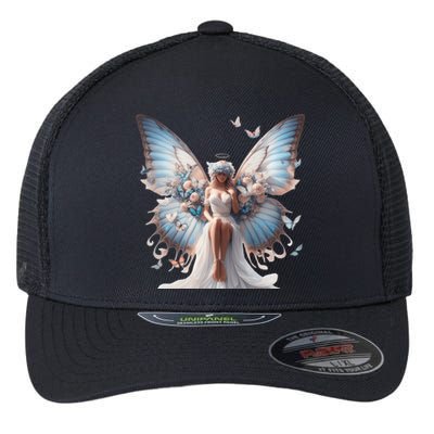 Beautiful Butterfly Wings Angel Rainbow Butterflies Gift Flexfit Unipanel Trucker Cap