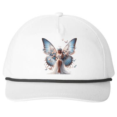 Beautiful Butterfly Wings Angel Rainbow Butterflies Gift Snapback Five-Panel Rope Hat