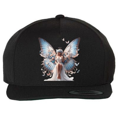 Beautiful Butterfly Wings Angel Rainbow Butterflies Gift Wool Snapback Cap